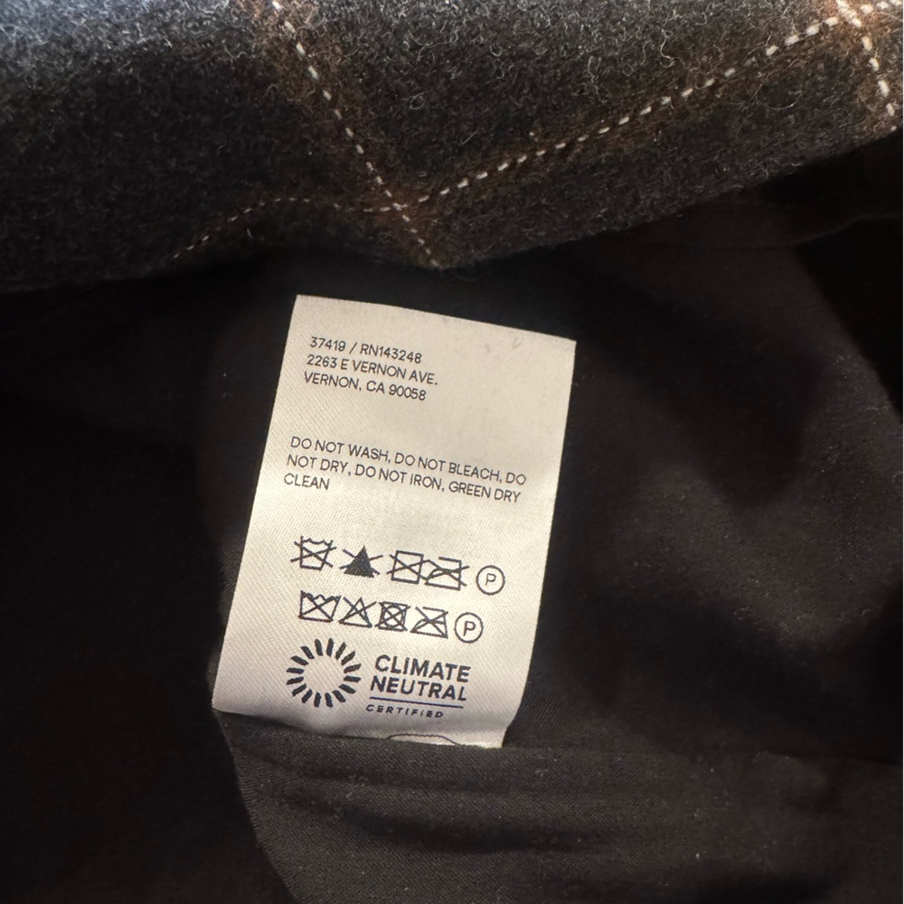 NWT Reformation Janis Skirt Charcoal Check - Size 4 - Picture 8 of 8